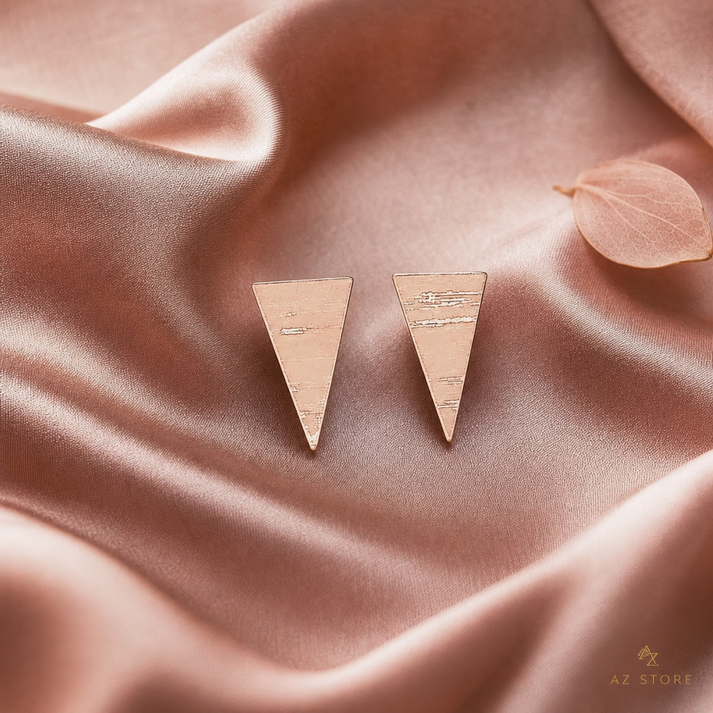 Brinco Ângulo Rose - detalhe no cetim